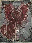 Bloodblade Fantasy Dragon Ruth Thomas Cotton Woven Blanket Throw 72x54 USA Made
