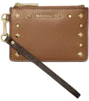 Michael Michael Kors Signature Jet Set Small Coin Purse in Brown/Luggage