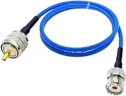 RG402 PL259 UHF Male to UHF Male Connector Semi Flexible RG-402 Low Loss Coaxial Cable(UHF Male to UHF F,30M)