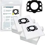 [Wessper] Pack of 10 Vacuum Cleaner Bags, Fleece Filter Bags for Kärcher 2.863-006.0 MV 4, MV 5, MV 6, WD4, WD5, WD6 | Synthetic Vacuum Cleaner Bags, Wet Dry Vacuum Cleaner Bags