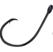 Eagle Claw L197BKU-2/0 #2/0 20Ct Platinum Black Circle Offset Bait Hooks