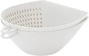 ZONTO Kitchen Strainer Bowl – Detachable Double Layer Washing Bowl Sets and Food Strainers, Kitchen Strainer Bowl Set, Pasta Strainer, Strainer