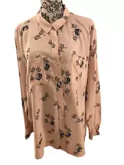 Pendleton Plus Women's Pink Print Long Sleeve Blouse Long Shirt Size XL Rayon