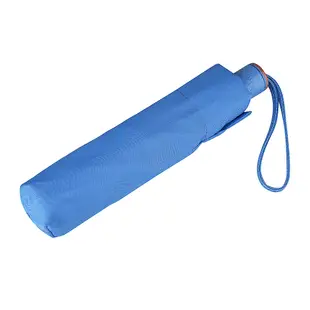 LONGCHAMP PARAPLUIE HOMME刺繡LOGO尼龍摺疊傘(水藍x深藍)