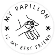 My Papillon is My Best Friend - 3 Pack Circle Stickers 3 Inch - Dog Pet