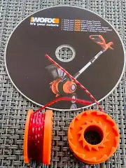 (2) New WORX WA0010 Replacement Spools Line for WG166 Grass Trimmer/Edger w/ CD!