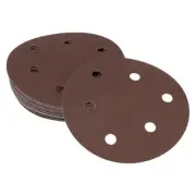Sandpaper Round 125x125mm 320 Grit 20 Pcs Red Hook & Loop Sanding Sheets
