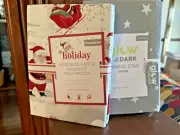 Pottery Barn Christmas Pillowcase + Star Sham Glow Dark holiday disney SET 2 !