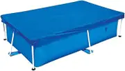 Blue Waterproof Rectangular Sheet Canvas Cover with Drawstring for Canopy Boat, Dark Blue, 220x150cm