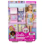 MATTEL 芭比冰淇淋店組合 BARBIE 芭比 娃娃 正版 美泰兒