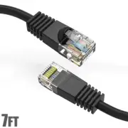7FT Cat5E RJ45 Ethernet LAN Network UTP Snagless Patch Cable Pure Copper Black