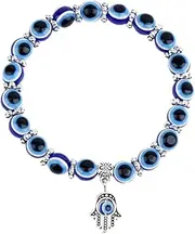 [Generic] Bracelets Evil Eye - Good Luck Protection Bracelet,Good Luck Bracelet for Protection, Blue Eye Bead Bracelet Charm for Teens Girls Boys