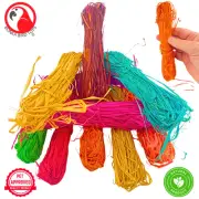 Bonka Bird Toys 1153 Pk1 Raffia Bundle Multiple Colors DIY Parrot Toy Making Pet