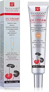 CC Cream - Lightweight Foundation and Hydrating Serum for Even Tone, Texture Refinement, Makeup and Care - 45ml (Dark Color, 1)