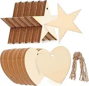 Angoily 100pcs Wooden Label Logs for Crafts Log Slice Decoration Christmas Craft Supplies Slices Decorative Wedding Decorations Christmas Decorations Christmas Labels for