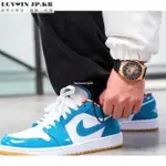 【日韓連線】NIKE AIR JORDAN 1 LOW BARCELONA 北卡藍 漆皮DC6991-400潮流男女鞋