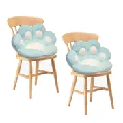 SOGA 2X 80cm Blue Paw Shape Cushion Warm Lazy Sofa Decorative Pillow Backseat Plush Mat Home Decor