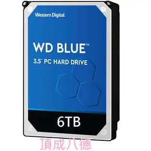 WD威騰 1TB 2TB 3TB 4TB 6TB 藍標 3.5吋硬碟HHD/三年保 (WD10EZEX)