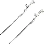 [ARTSEWPLY] Hairpin Set Geometric Mirror Finish Metal Hairpins Hair Chopsticks for Women's Bun