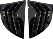 Rear Side Vent Window Scoop Louver Cover Trim Compatible for Honda Civic 2006 2007 2008 2009 2010 2011(Glossy Black)