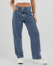 [Levi's] Levi's Women's Dad Utility Jeans in Golly Gee Blue Size 28 28 Golly Gee Blue