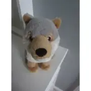 AURORA ECO NATION STANDING PLUSH GRAY WOLF WITH BROWN FEET. 14" PERFECT