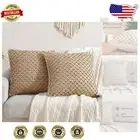 Jada 18" x 18" Woven Cotton and Jute Throw Pillow Covers - Stylish Home Accent