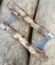 CUSTOM Art HANDMADE Forged STEEL Throwing WOOD AXE HATCHET TOMAHAWK Knife