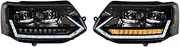 1 Pair LED Headlights Compatible For VW Caravelle T5 2011-2015 Headlights Plug And Play With LED DRL Turning Full LED Front Head Lights(Left Hand Drive)