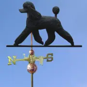 Poodle Hand Carved Hand Painted Basswood Dog Weathervane Black
