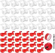 24 Pcs Chicken Feeder Kit and 24 Pcs Chicken Water Cup Kit, Gravity Chicken Wate