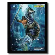 2023 McFarlane DC Aquaman Figure Framed Print Ad/Poster Jason Momoa Movie Art