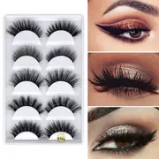 10 X 3D Fake Eyelashes Extensions Natural Long Wispy Makeup False Lashes