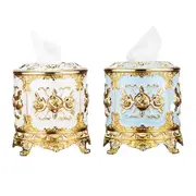Luxury Vintage Round Tissue Box Paper Towel Holder Stylish Kitchen Storage Decor