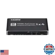 8K@60Hz HDMI Splitter 1 in 4 Out, HDMI 2.1 Splitter 1x4 Support 4K@120Hz, 108