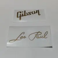 在飛比找蝦皮購物優惠-Gibson Les Paul 琴頭標誌貼花/貼紙金色