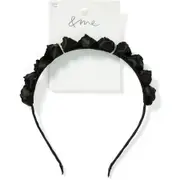 &me Women's Rose Headband - Black