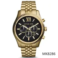 在飛比找Yahoo奇摩拍賣-7-11運費0元優惠優惠-Michael Kors 男大錶盤腕錶MK手錶圓盤鋼帶羅馬字