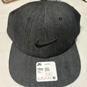 Nike SB Skateboarding Denim Cap/Hat Adult Unisex Black/Black