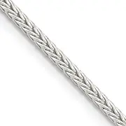 20 Inch Sterling Silver 2mm Diamond-Cut Round Franco Chain