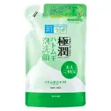 日本【ROHTO】極潤泡沫洗面乳 補充包 160ml-薏仁綠
