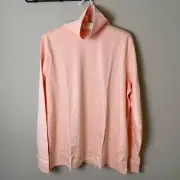 NWT NIP LL Bean Interlock Turtleneck Top Womens XL Extra Large Reg Sunrise Peach