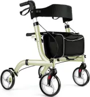 Winlove Rollator Walker for Seniors-Folding,with Seat and Four 8-inch Wheels-...