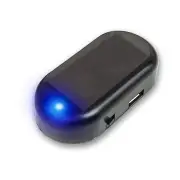 Solar Car Strobe Signal System Security Light Car Siren with Flashing LED Light Simulated Anti-theft Signal Light Solar