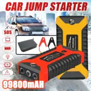 99800mAh 12V Car Jump Starter Pack Booster Charger Battery Power Bank Portable.