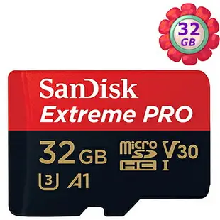 SanDisk 32GB 32G microSDHC【Extreme Pro 100MB/s】Extreme Pro 667X microSD micro SD SDHC UHS UHS-I 4K U3 C10 V30 A1 原廠包裝 手機記憶卡