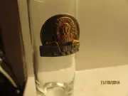 VTG MGM Grand Las Vegas- Gold LionPewter Emblem-4 " shooter Shotglass-new