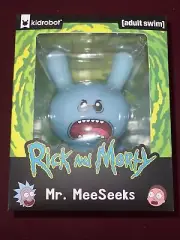 NIB /250 Kidrobot Diseased GITD Mr Meeseeks 8" Dunny Rick & Morty NYCC Exclusive