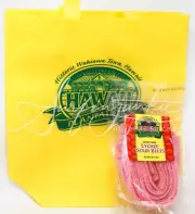 Dole Plantation Lychee Sour Belts 6 oz Fruit Strip Candy & Reusable Travel Bag