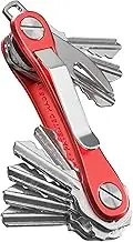 KeySmart Rugged - Multi-Tool Key Holder with Bottle Opener and Pocket Clip (up to 14 Keys, Red)